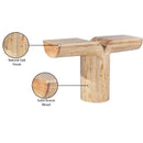 Meridian Tee Oak Console Table IMAGE 9