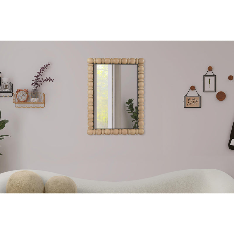 Meridian Aubrey Bleached Natural Oak Mirror IMAGE 2