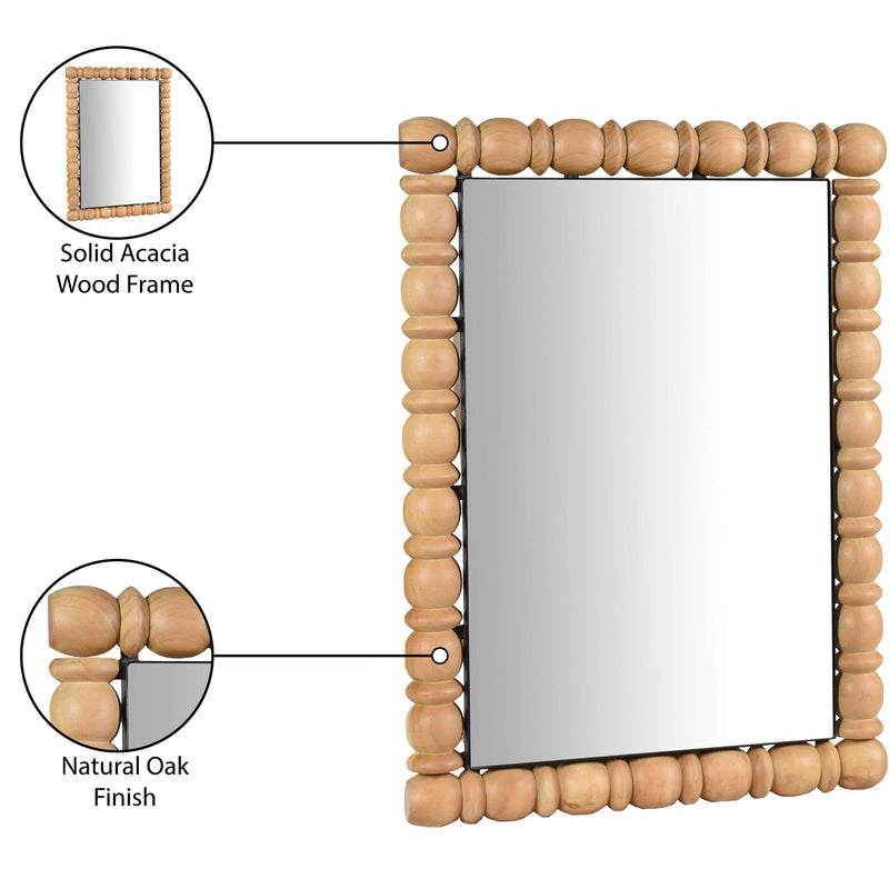 Meridian Aubrey Bleached Natural Oak Mirror IMAGE 9