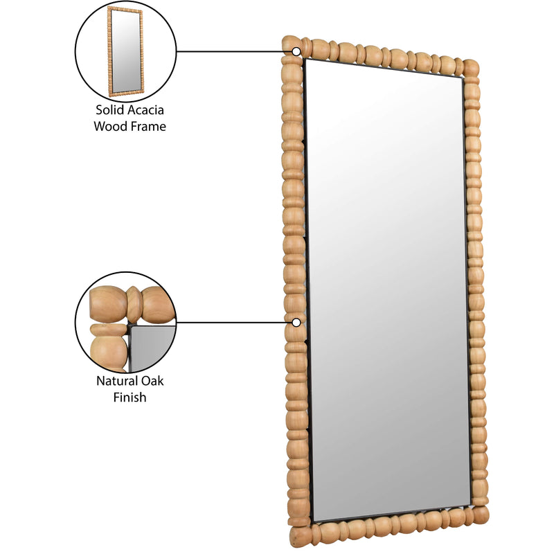 Meridian Aubrey Bleached Natural Oak Mirror IMAGE 9