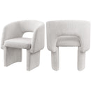 Meridian Emmet Cream Boucle Fabric Dining Chair / Accent Chair IMAGE 9