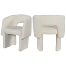 Meridian Emmet Cream Chenille Fabric Dining Chair / Accent Chair IMAGE 10