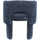 Meridian Emmet Navy Chenille Fabric Dining Chair / Accent Chair IMAGE 2