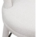 Meridian Parlor Cream Boucle Fabric Stool IMAGE 7