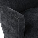Meridian Clarita Black Chenille Fabric Swivel Accent Chair IMAGE 7