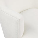 Meridian Clarita Cream Chenille Fabric Swivel Accent Chair IMAGE 7