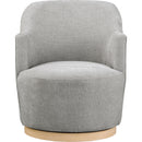 Meridian Clarita Light Grey Chenille Fabric Swivel Accent Chair IMAGE 4