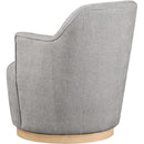 Meridian Clarita Light Grey Chenille Fabric Swivel Accent Chair IMAGE 6