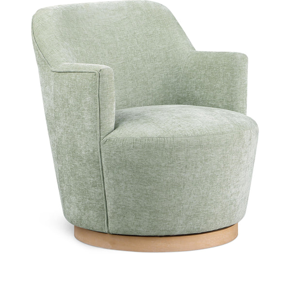 Meridian Clarita Mint Chenille Fabric Swivel Accent Chair IMAGE 1