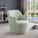 Meridian Clarita Mint Chenille Fabric Swivel Accent Chair IMAGE 2