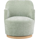 Meridian Clarita Mint Chenille Fabric Swivel Accent Chair IMAGE 4