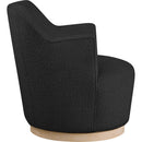Meridian Clarita Black Boucle Fabric Swivel Accent Chair IMAGE 5