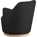 Meridian Clarita Black Boucle Fabric Swivel Accent Chair IMAGE 6