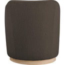 Meridian Clarita Brown Boucle Fabric Swivel Accent Chair IMAGE 3