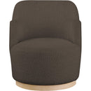 Meridian Clarita Brown Boucle Fabric Swivel Accent Chair IMAGE 4
