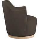 Meridian Clarita Brown Boucle Fabric Swivel Accent Chair IMAGE 5