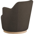 Meridian Clarita Brown Boucle Fabric Swivel Accent Chair IMAGE 6