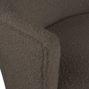 Meridian Clarita Brown Boucle Fabric Swivel Accent Chair IMAGE 7