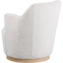 Meridian Clarita Cream Boucle Fabric Swivel Accent Chair IMAGE 6