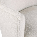 Meridian Clarita Cream Boucle Fabric Swivel Accent Chair IMAGE 7