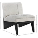 Meridian Chapman Cream Boucle Fabric Accent Chair IMAGE 8