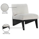 Meridian Chapman Cream Boucle Fabric Accent Chair IMAGE 9