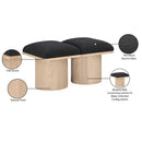 Meridian Pavilion Black Boucle Fabric Bench IMAGE 7