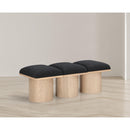 Meridian Pavilion Black Boucle Fabric Bench IMAGE 2