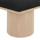 Meridian Pavilion Black Boucle Fabric Bench IMAGE 5