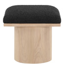 Meridian Pavilion Black Boucle Fabric Bench/Stool IMAGE 3