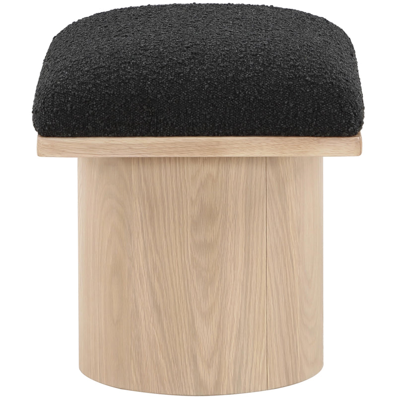 Meridian Pavilion Black Boucle Fabric Bench/Stool IMAGE 4