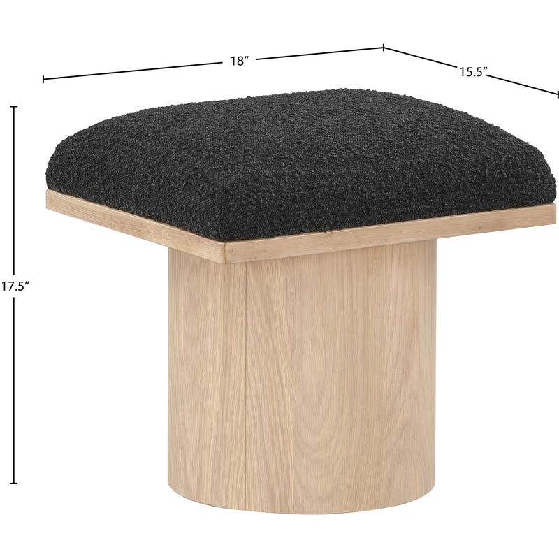 Meridian Pavilion Black Boucle Fabric Bench/Stool IMAGE 7