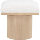 Meridian Pavilion Cream Boucle Fabric Bench/Stool IMAGE 3