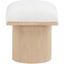 Meridian Pavilion Cream Boucle Fabric Bench/Stool IMAGE 4