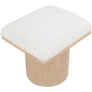 Meridian Pavilion Cream Boucle Fabric Bench/Stool IMAGE 5