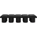 Meridian Pavilion Black Boucle Fabric Bench IMAGE 3