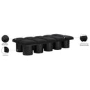 Meridian Pavilion Black Boucle Fabric Bench IMAGE 7