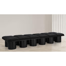 Meridian Pavilion Black Boucle Fabric Bench IMAGE 2