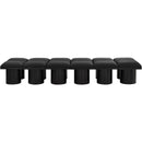 Meridian Pavilion Black Boucle Fabric Bench IMAGE 3