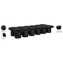 Meridian Pavilion Black Boucle Fabric Bench IMAGE 7