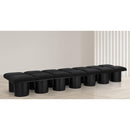 Meridian Pavilion Black Boucle Fabric Bench IMAGE 2