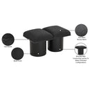 Meridian Pavilion Black Boucle Fabric Bench IMAGE 7