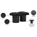 Meridian Pavilion Black Boucle Fabric Bench IMAGE 6