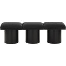 Meridian Pavilion Black Boucle Fabric Bench IMAGE 3
