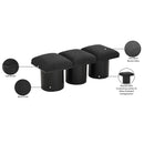 Meridian Pavilion Black Boucle Fabric Bench IMAGE 7