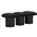 Meridian Pavilion Black Boucle Fabric Bench IMAGE 7