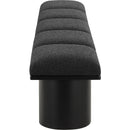 Meridian Pavilion Black Boucle Fabric Bench IMAGE 4
