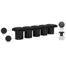 Meridian Pavilion Black Boucle Fabric Bench IMAGE 6