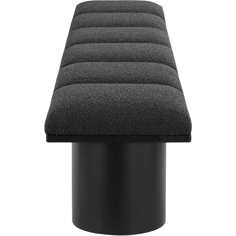Meridian Pavilion Black Boucle Fabric Bench IMAGE 4