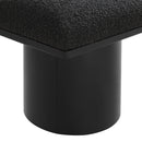 Meridian Pavilion Black Boucle Fabric Bench IMAGE 6
